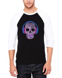LA Pop Art - Raglan Baseball Word Art Styles Of Edm Music T-shirt - Lyst