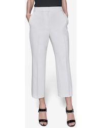 Karl Lagerfeld - Cropped Wide-leg Mid-rise Pants - Lyst