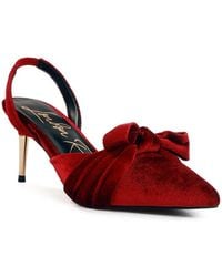 LONDON RAG - Mayfair Velvet High Heel Mule Sandals - Lyst