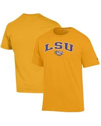 Champion - Â Lsu Tigers Arch Over Logo T-shirt - Lyst