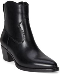 Ralph Lauren - Harpher Burnished Leather Booties - Lyst