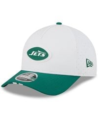 KTZ - White/green New York Jets 2025 Nfl Training Camp A-frame 9forty Adjustable Hat - Lyst