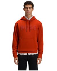 BOSS - Boss By Relaxed-fit Cotton Terry Hoodie - Lyst