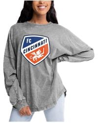 Gameday Couture - Fc Cincinnati Faded Wash Pullover Sweatshirt - Lyst