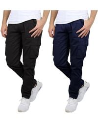 Blu Rock - 2-pack Flex Stretch Cargo Pants - Lyst