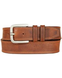 Lucky Brand - Triple Needle Stitched Leather Belt - Lyst