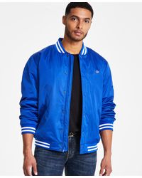 Champion - Classic Logo Striped-trim Varsity Jacket - Lyst