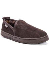Muk Luks - Eric Printed Berber Suede Slip On Slippers - Lyst