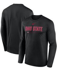 Nike - Ohio State Buckeyes 2025 Courtside Basketball Shootaround Legend Dri-fit Long Sleeve T-shirt - Lyst