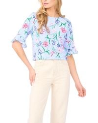 Cece - Crew Neck Printed Blouse - Lyst