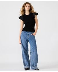 Steve Madden - Smocked Ruffle Cecilie Top - Lyst