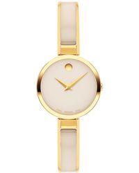 Movado - Moda Swiss Quartz Taupe Ceramic Yellow Pvd Watch 24mm - Lyst