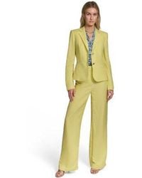 Calvin Klein - Two Button Notch Lapel Blazer Mid Rise Wide Leg Pants - Lyst