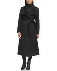 Kenneth Cole - Belted Maxi Wool Coat - Lyst