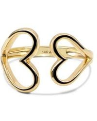 DEVATA - Couple Heart Ring In 14k Size 8 Approx. 3.0 Grams. - Lyst