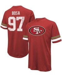 Majestic - Threads Nick Bosa Distressed San Francisco 49ers Name And Number Oversize Fit T-shirt - Lyst