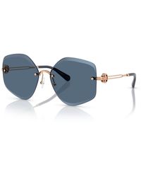 Tory Burch - Miller Metal Geometric Sunglasses - Lyst