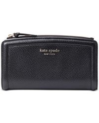 Kate Spade - Knott Leather Zip Slim Wallet - Lyst