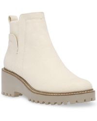 DV by Dolce Vita Rielle Wedge Lug Chelsea Booties - Natural