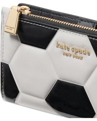 Kate Spade - Kickoff Embossed Smooth Leather Small Slim Bifold Wallet - Lyst