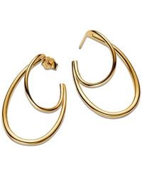 PANDORA - Organically Shaped Double Hoop Earrings - Lyst