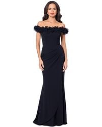 Xscape - Scuba-Crepe Ruffled Evening Dress - Lyst