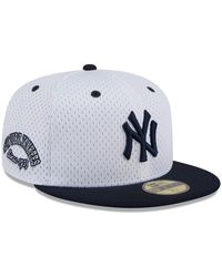 KTZ - White New York Yankees Throwback Mesh 59fifty Fitted Hat - Lyst