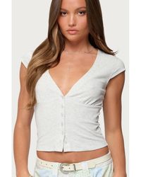 Edikted - Alza Button Up Top - Lyst