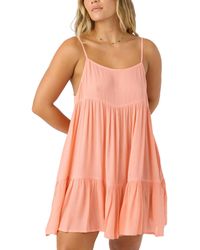 O'neill Sportswear - Saltwater Solids Rilee Crinkle Cover-up Mini Dress - Lyst