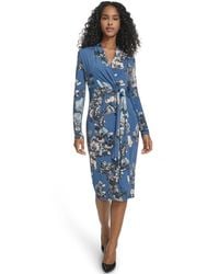 Calvin Klein Leopard-print Sheath Dress in Black | Lyst