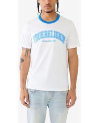 True Religion - Short Sleeve Collegiate Ringer T-shirts - Lyst