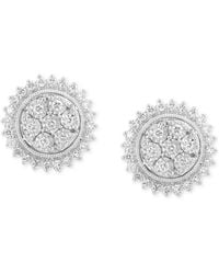 Effy - Effy Diamond Halo Cluster Stud Earrings (1/2 Ct. T.w. - Lyst
