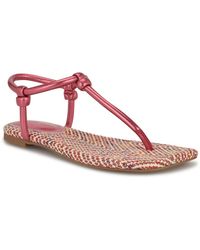 Nine West - Nortny Knotted T-strap Flat Sandals - Lyst