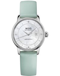 MIDO - Swiss Automatic Baroncelli Diamond Accent Interchangeable Leather Strap Watch 30mm Gift Set - Lyst
