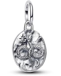 PANDORA - Sterling Infinity Snake Medallion Charms - Lyst