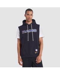 Nike - Midnight Blue Los Angeles Rams 2025 Rivalries Collection Standard Issue Sideline Dri-fit Sleeveless Hoodie - Lyst