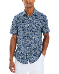 Nautica - Palm Print Short-sleeve Button-up Shirt - Lyst