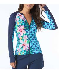 Beach House Sport - Zip Front Rash Guard - Lyst
