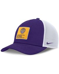 Nike - Purple/white Lsu Tigers 2025 On-field Rise Engineered Trucker Adjustable Hat - Lyst