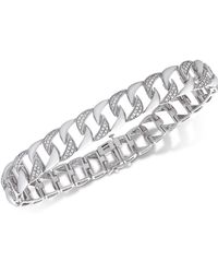 Macy's Diamond Link Bracelet (1/2 Ct. T.w.) In Sterling Silver - Metallic