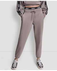 DKNY - Classic Logo Elastic High-rise Sweatpants - Lyst