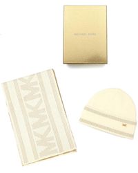 Michael Kors - Michael Signature 2-piece Mk Sport Tape Cuff Beanie And Scarf Set - Lyst