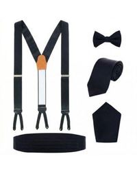 Trafalgar - Sutton Solid Color Silk Brace Bow Tie Necktie Pocket Square Cummerbund Set - Lyst