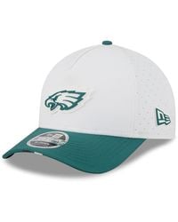 KTZ - White/midnight Green Philadelphia Eagles 2025 Nfl Training Camp A-frame 9forty Adjustable Hat - Lyst