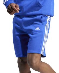 adidas - 3-stripes 10" Fleece Shorts - Lyst