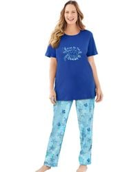 Dreams & Co. - Plus Size Graphic Tee Pj Set - Lyst