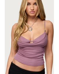 Edikted - Layered Bra Cowl Neck Top - Lyst