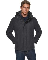 Cole Haan - Front-zip Duffel Wool Jacket - Lyst