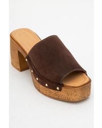 Forever & Always Shoes - Pull Leather Platform Mules () - Lyst