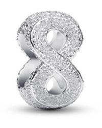 PANDORA - Textured Infinity Symbol Mini Charm - Lyst